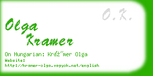 olga kramer business card